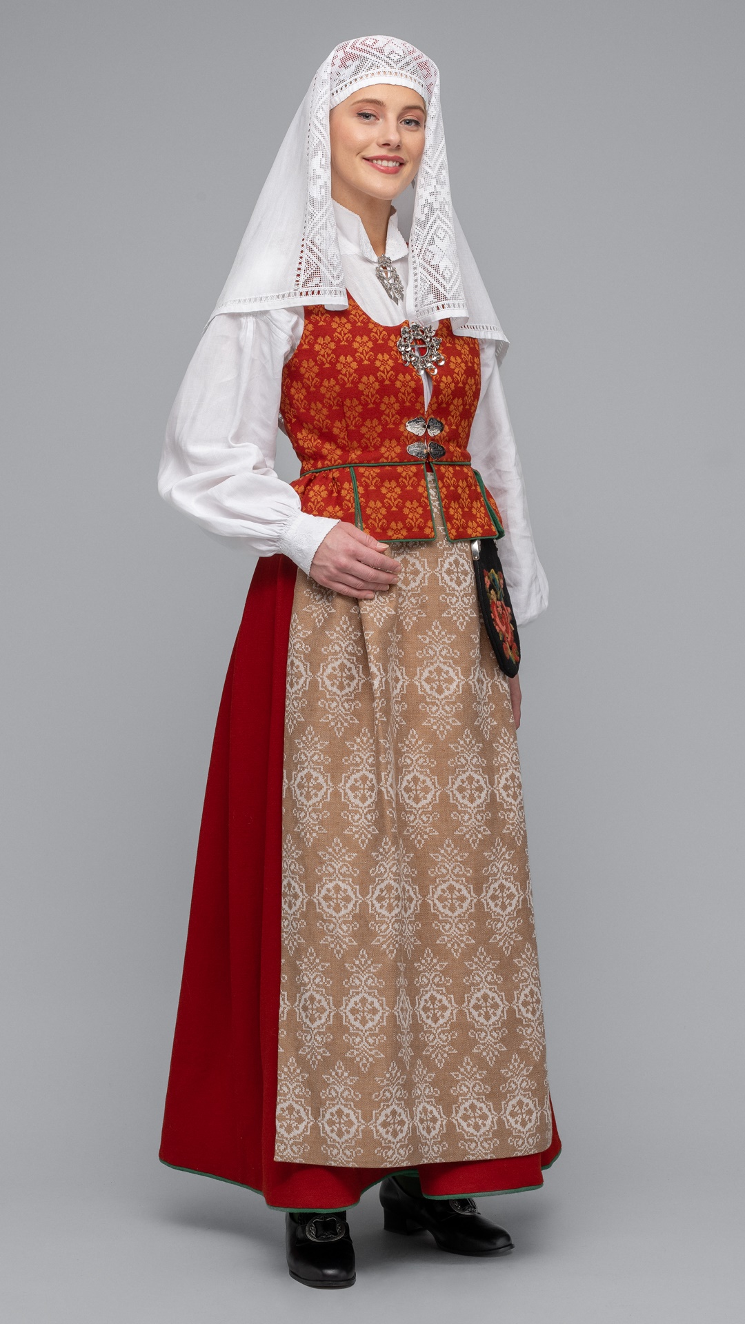 Bilde av  Rød Trønderbunad Gloria