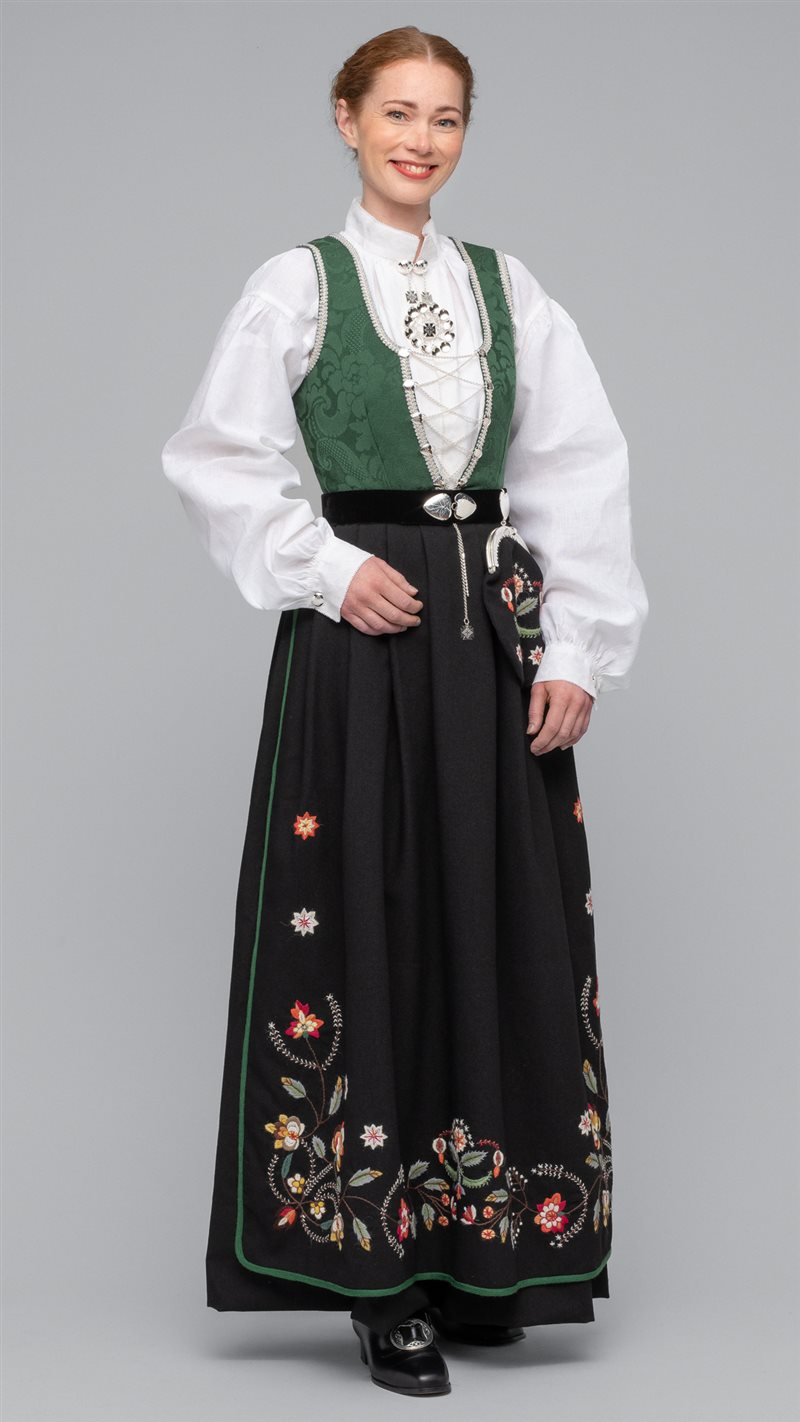 Bilde av Lølandsmønster grønn vest