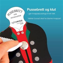 Bilde av Pussebrett med klut til knappene