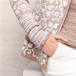 Bilde av Pulsv. m/rysjekant, ull/silke, beige