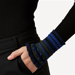 Bilde av Pulsvanter med striper og rysjer