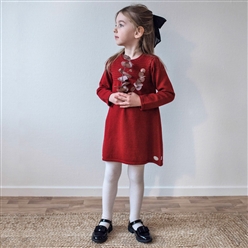 Bilde av Julekjole rød str. 104-116