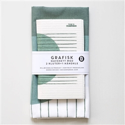 Bilde av Gavesett Grafisk grønn