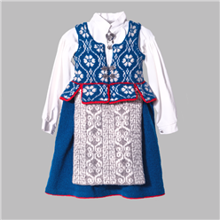 Bilde av Strikkepakke bunad fra Trøndelag til jente