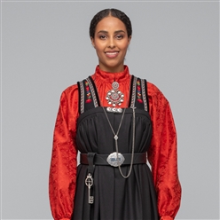 Bilde av Broderingspakke til Kyrkjestakk fra Hallingdal