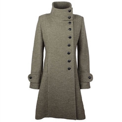 Bilde av Helle tovet ullkåpe i melert grønn