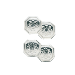 Bilde av Mansjettknappar Nedre Buskerud dobbel, kvit. 753424