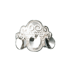 Bilde av Bunadsring med lauv, kvit. 317402