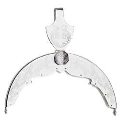 Bilde av Veskelås Buskerud gravert, forsølva. 331420