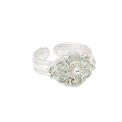 Bilde av Bunadsring med krus, kvit. 377400 