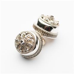 Bilde av HALSKNAPP, STOR OKSIDERT