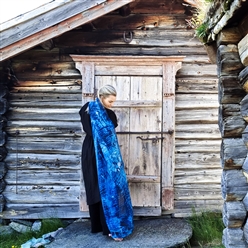 Bilde av Skjerf Blue waves i lin/modal/silke