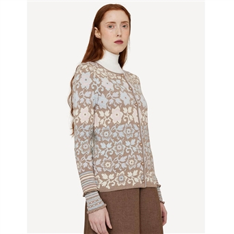 Bilde av Blomstercardigan beige