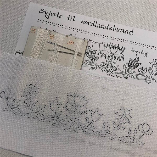 MATERIALPAKKE PÅTEGNET NORDLANDSKJORTE I LIN