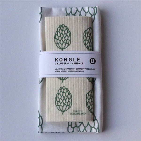 Gavesett kongle grønn 