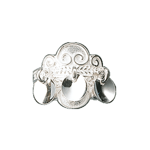 Bunadsring med lauv, kvit. 317402