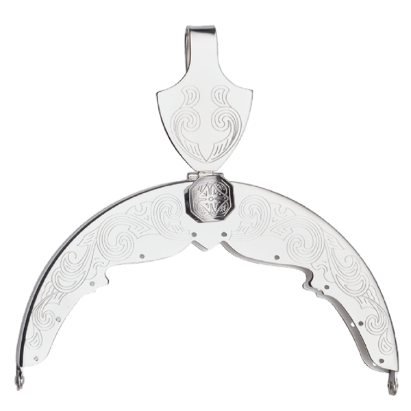 Veskelås Buskerud gravert, forsølva. 331420