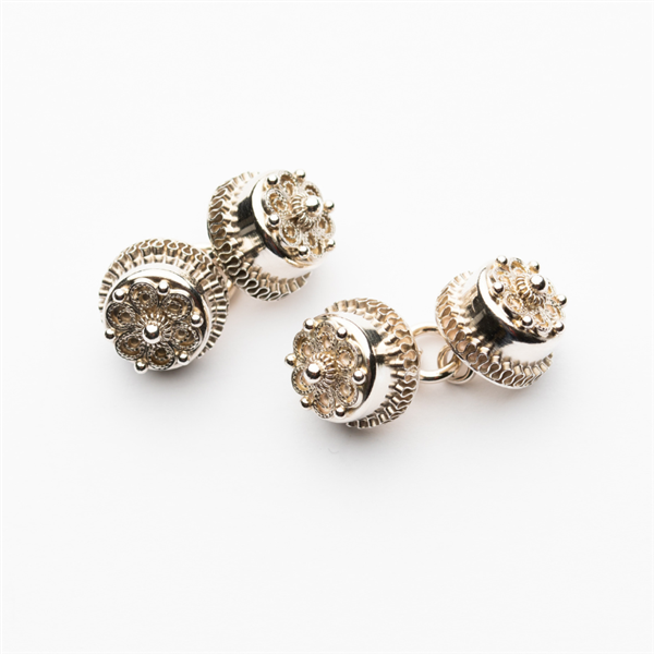 MANSJETTKNAPPER, STORE OKSIDERT