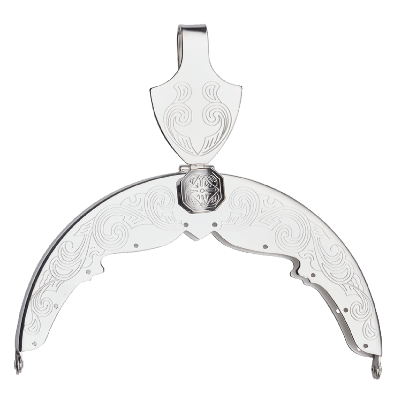 Veskelås Buskerud gravert, forsølva. 331420