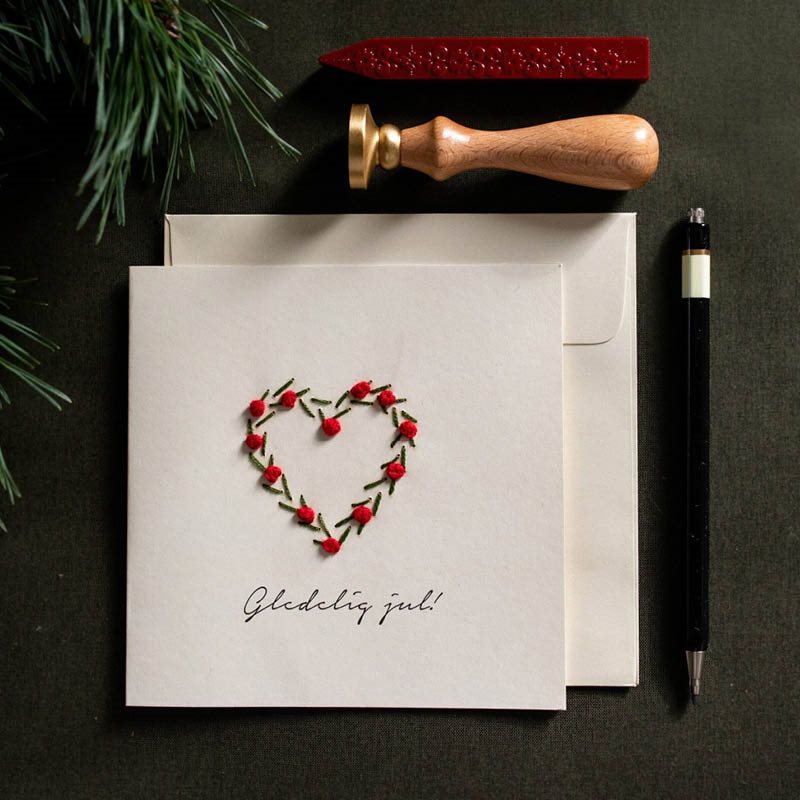 Julekort hjerte