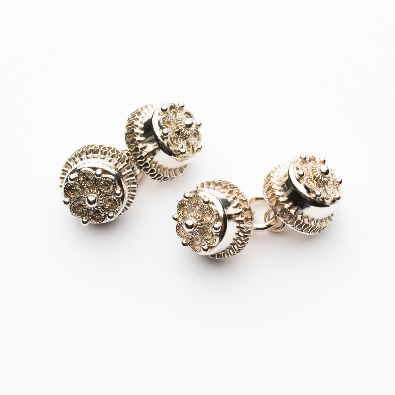 MANSJETTKNAPPER, STORE OKSIDERT